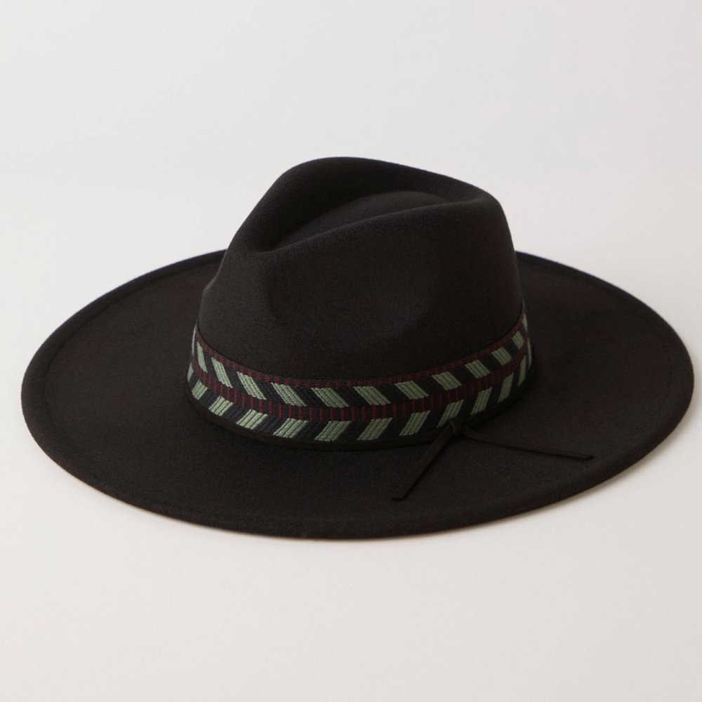FREE PEOPLE RANCHER WIDE BRIM HAT BLACK - Picture 3 of 5